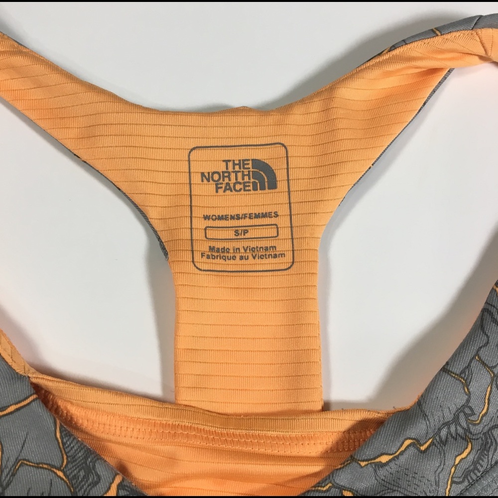 🐾 The North Face Sz S/P Gray/Orange Workout Top - Picture 4 of 8